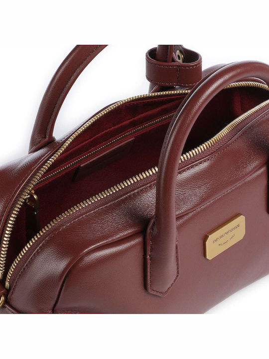 Burgundy Leather Women's Satchel Bag
