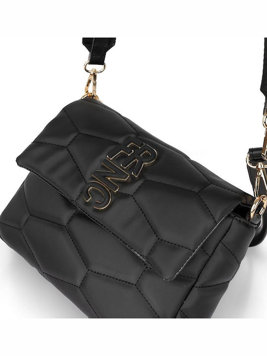 Stoff Damen Handtasche Crossbody Schwarz