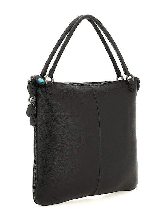 G14 Edgy Large Leather Women's Shoulder / Crossbody Bag Black