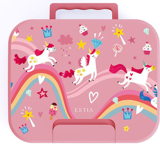 Estia Save The Aegean Plastic Kids Food Container 1.04lt Rainbow Dreams