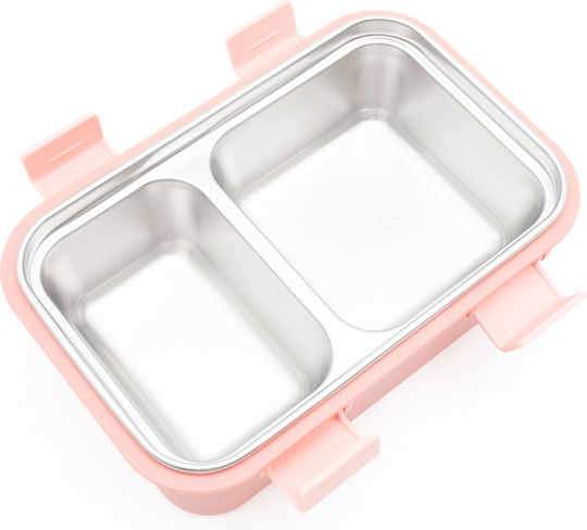 Sidirela Happy Garden Recipient De Mâncare Pentru Copii Din Inox 0.8lt Roz