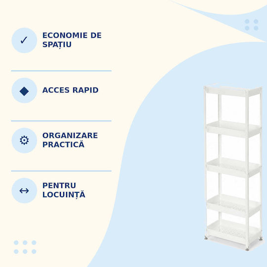 Raft de bucătărie albă