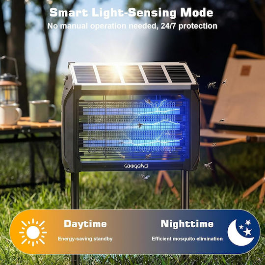 Lampa Aparat Electric Anti-Insecte Solar cu Grilaj de Înaltă Tensiune 10W