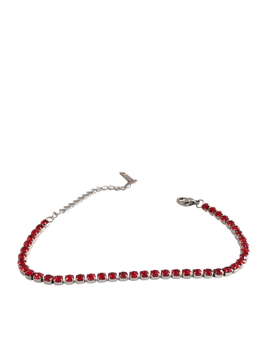 Kalliopi Silver Γυναικείο Βραχιόλι Ριβιέρα από Ατσάλι 23cm