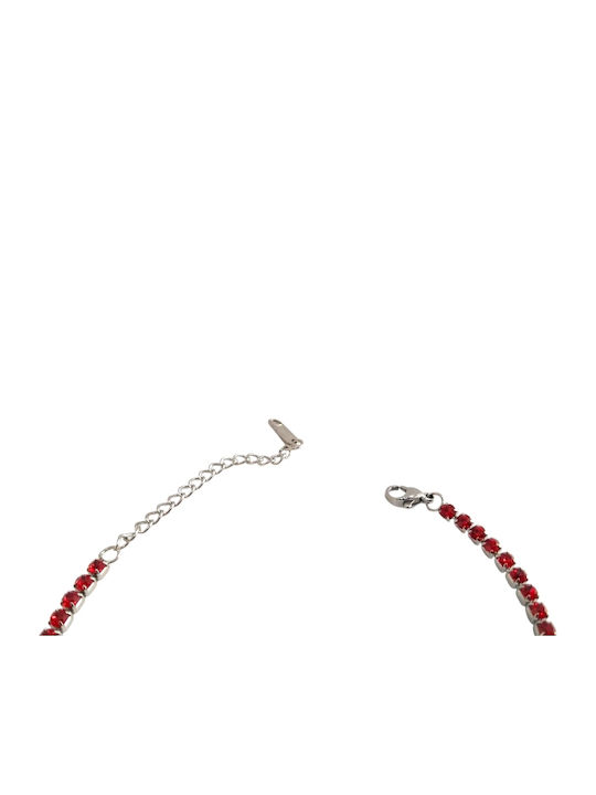 Kalliopi Silver Γυναικείο Βραχιόλι Ριβιέρα από Ατσάλι 23cm