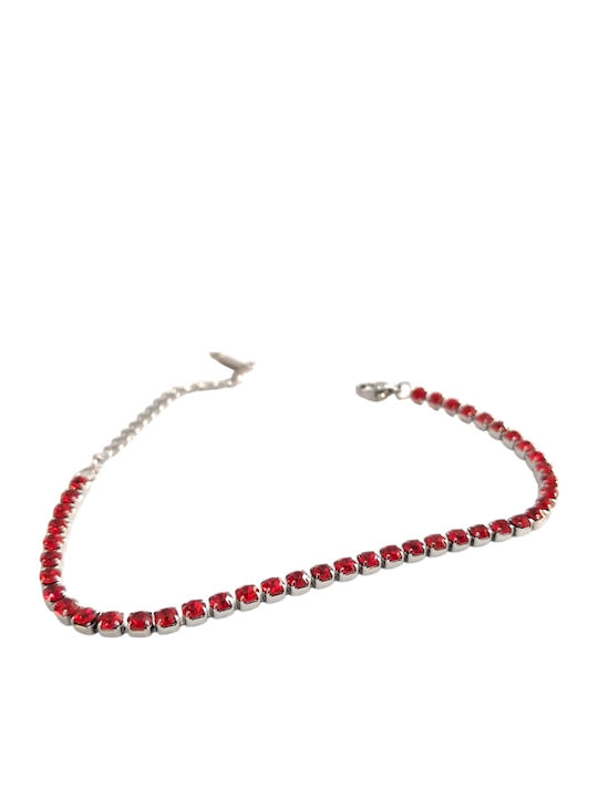 Kalliopi Silver Γυναικείο Βραχιόλι Ριβιέρα από Ατσάλι 23cm