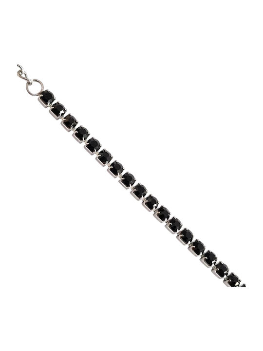 Kalliopi Silver Γυναικείο Βραχιόλι Ριβιέρα από Ατσάλι 23cm