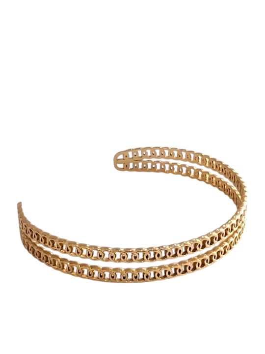 Kalliopi Silver Γυναικείο Βραχιόλι Αλυσίδα από Ατσάλι Επιχρυσωμένο