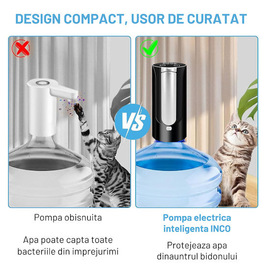 Inco Inco Wasserpumpe für Küche mit Batterie aus schwarzem Silikon