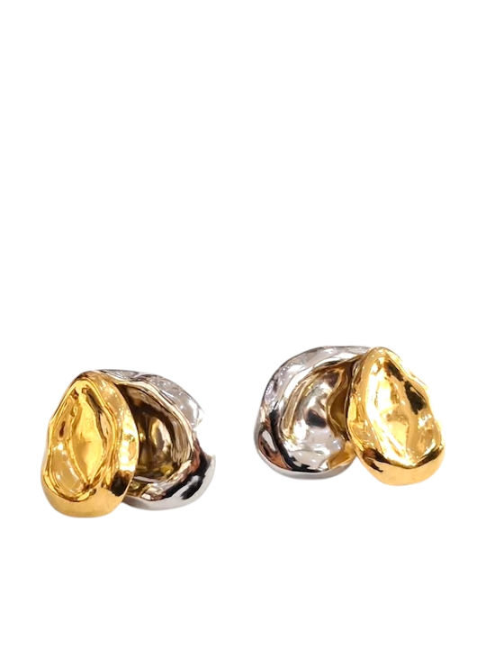 Kalliopi Silver Vergoldete Stahl Stecknadelverschluss Ohrringe