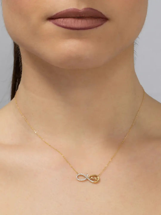 Halskette Unendlichkeit aus Gold 9K
