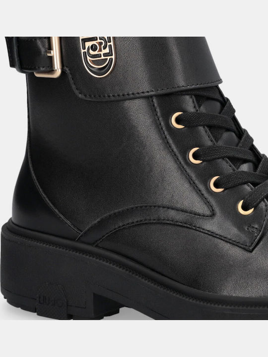 Liu Jo Combat Boots Black