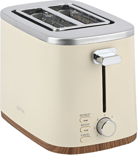Estia Pure Cream тостер с 2 слота 800W
