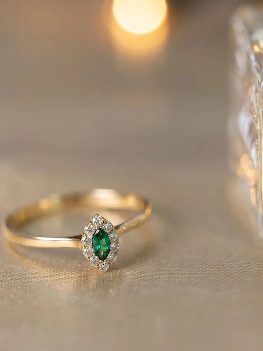Women's Ring with Zircon from 9K Gold