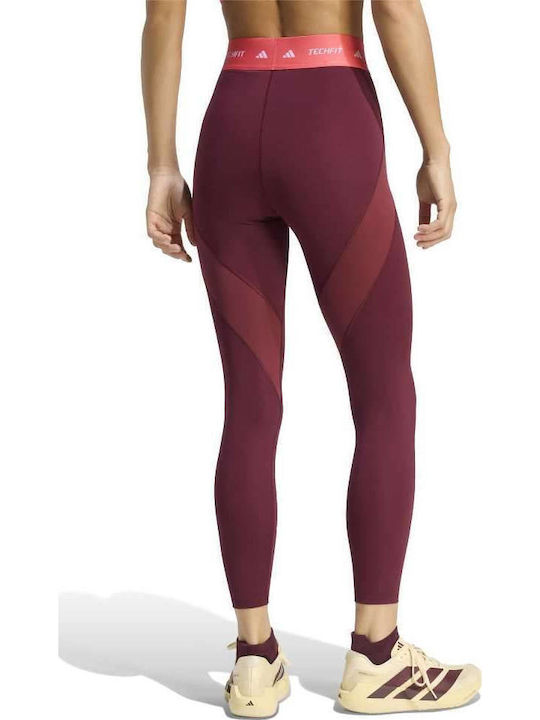adidas Cropped Women's Leggings Maroon
