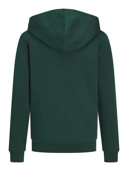 Детска флийс жилетка с качулка Dark Green Jones Jones