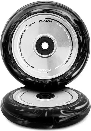 Slamm Swirl Hollow 110mm Kinderroller-Zubehör Rad Schwarz-Weiß