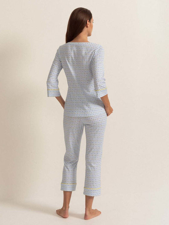 Sofiaman Bluza De Pijamale Dama De Iarnă Albastră
