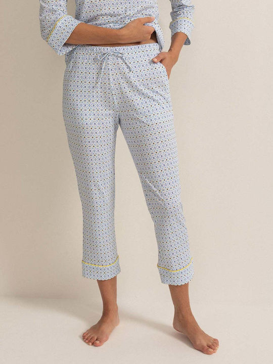 Sofiaman Bluza De Pijamale Dama De Iarnă Albastră