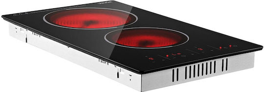 Domino Ceramic Autonomous Cooktop with Lock Mode 30x52cm