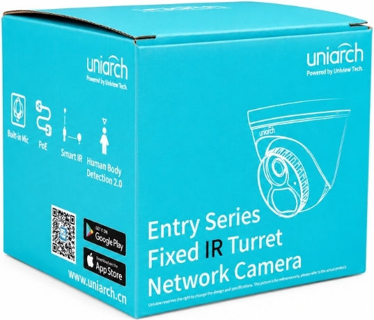 Uniarch IP Κάμερα Παρακολούθησης Full HD+ 4MP Αδιάβροχη με Μικρόφωνο και Φακό 2.8mm