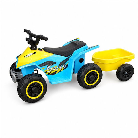 Motocicletă Cu 4 Roți Pentru Copii Electrică 6 Volți Albastră