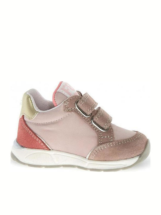 Kids Anatomic Sneakers With Hoop & Loop Closure Pink
