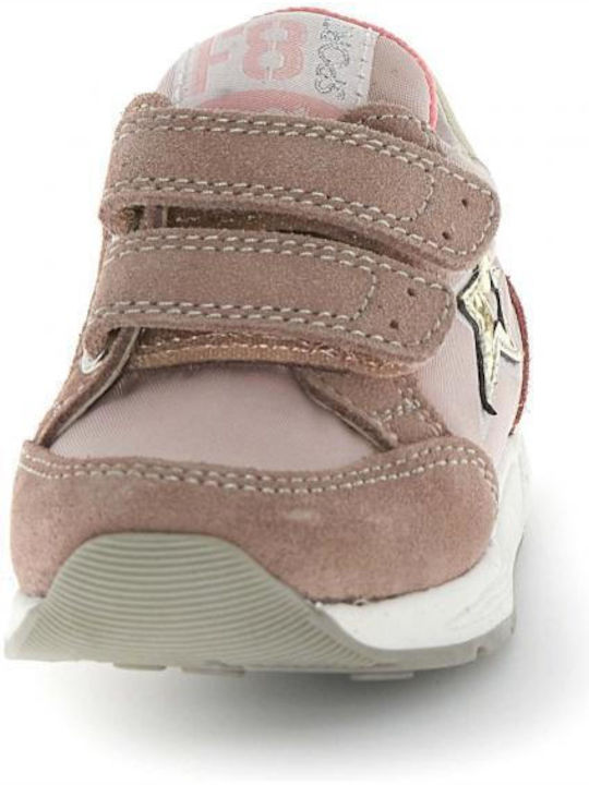 Kids Anatomic Sneakers With Hoop & Loop Closure Pink