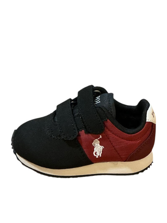 Polo Kids Sneakers with Hoop & Loop Closure Black