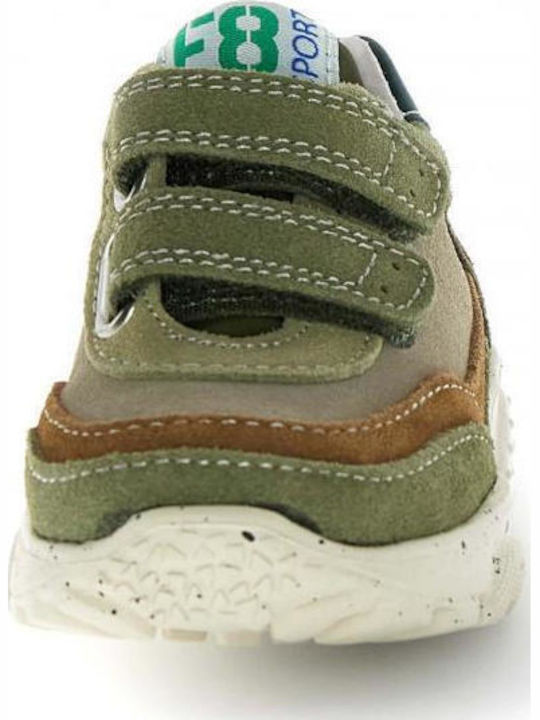 Kids Anatomic Sneakers with Hoop & Loop Closure Brown