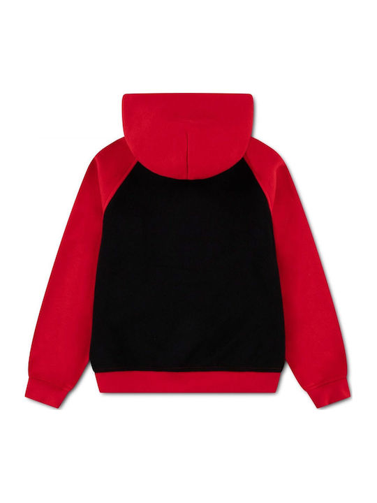 Kinder-Sweatshirt mit Kapuze Schwarz Rot Jordan
