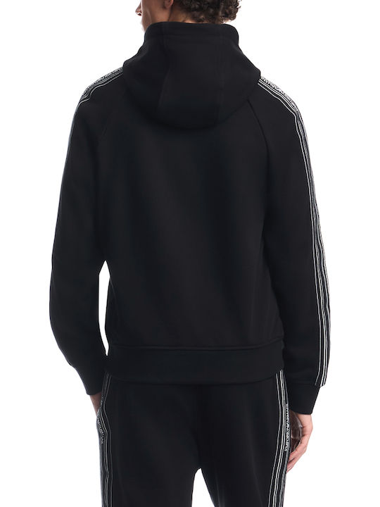 Emporio Armani Ζακέτα Μαυρο με Κουκούλα Emporio Armani Ζακέτα Μαυρο με Κουκούλα
