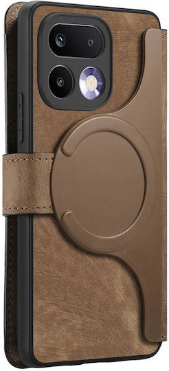 Caseneo Realme 16 Pro Plus 5g Θήκη Retro Leather Πορτοφόλι Brown