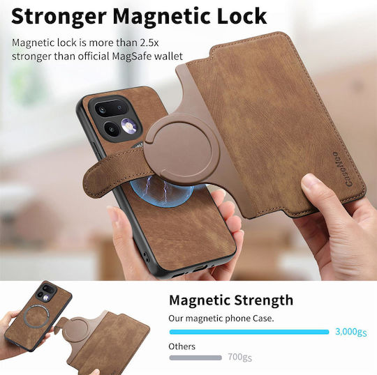 Caseneo Realme 16 Pro Plus 5g Θήκη Retro Leather Πορτοφόλι Brown