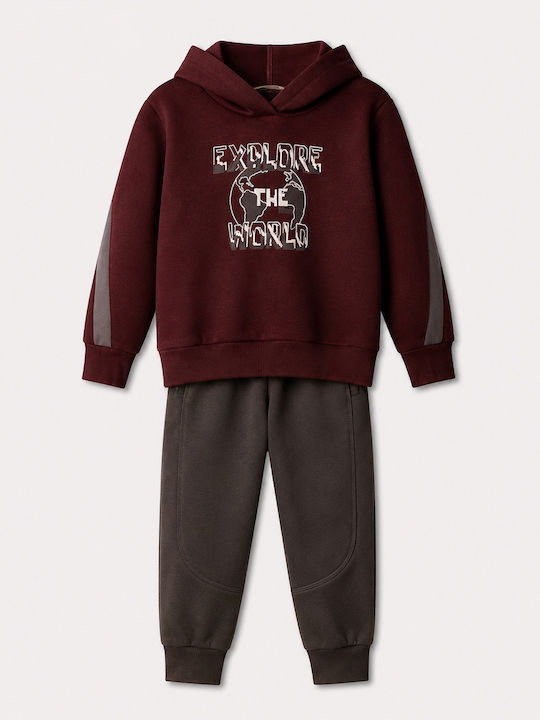 Kids Tracksuit Burgundy 2 Pieces