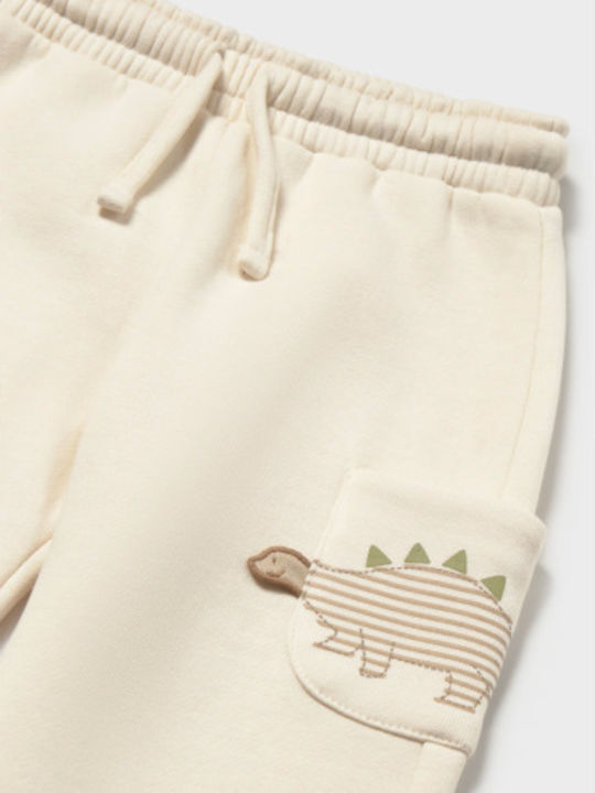 Mayoral Kids Sweatpants Set Beige 2 Pieces