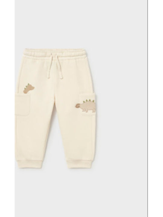 Kids Sweatpants Set Beige 2 Pieces