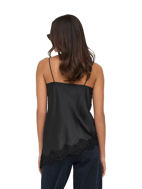 Women's Sleeveless Black Blouse