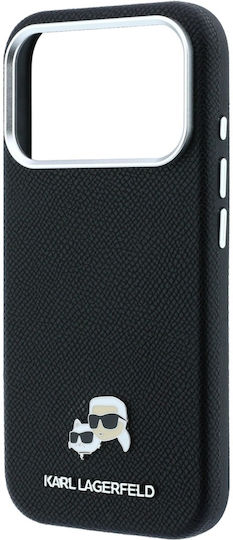 Karl Lagerfeld Grained Heads Metal Magsafe Case Iphone 18 Pro Max 17 Pro Max Black