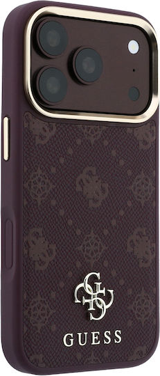 Калъф Guess Peony 4g Small Logo Magsafe iPhone 18 Pro 17 Pro Бордо