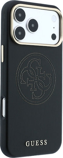 Калъф Guess Perforated 4g Gold Logo Magsafe iPhone 18 Pro 17 Pro Черен