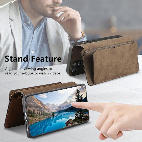 Caseneo Realme 16 Pro 5g Θήκη Premium Leather Πορτοφόλι Brown