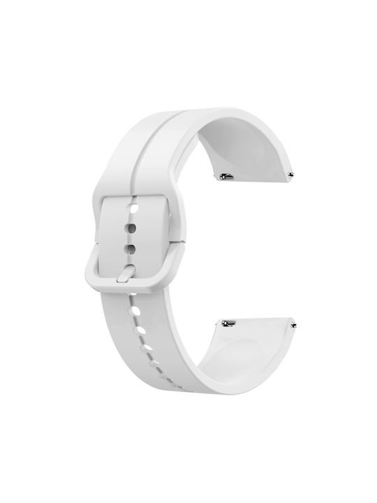 Samsung Galaxy Watch Active 2 44mm 20mm Curea de Ceas Loop din Silicon Albă