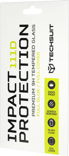 Techsuit 111d Пълен Протектор Стъкло Full Glue iPhone Ultra Черен