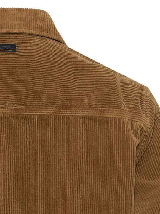 Long Sleeve Corduroy Overshirt Brown