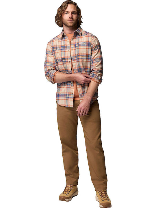 Cornell Woods Long Sleeve Flannel Shirt Orange