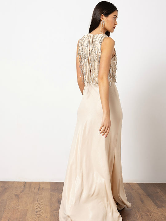 Summer Maxi Evening Dress Champagne