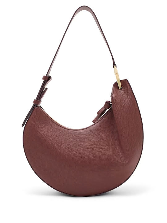 Emporio Armani Geantă Hobo Dama Din Piele Intoarsă Burgundy