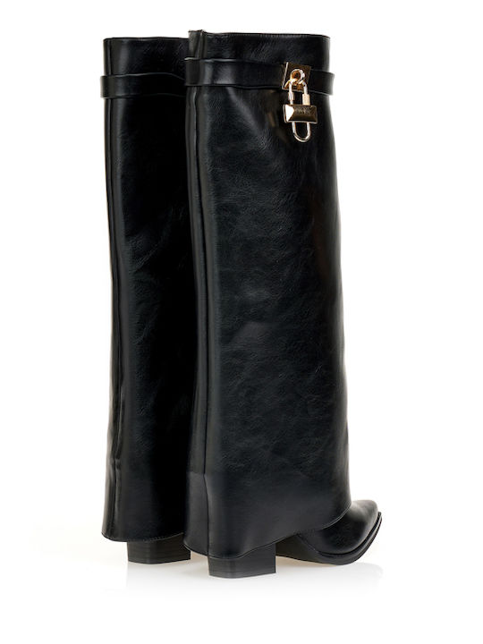 Damenstiefel mit Hochabsatz Schwarz
