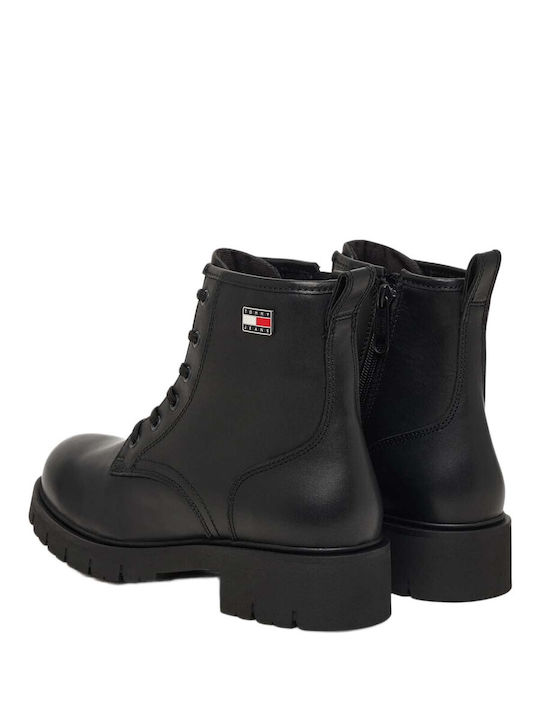 Leather Women's Ankle Boots Black